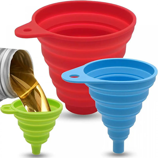 Portable Silicone Collapsible Funnel